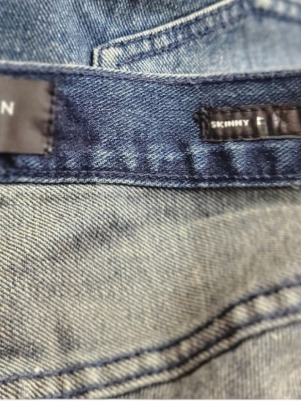 PACSUN Men's Washed Blue Denim Moto Shorts - Picture 3 of 6